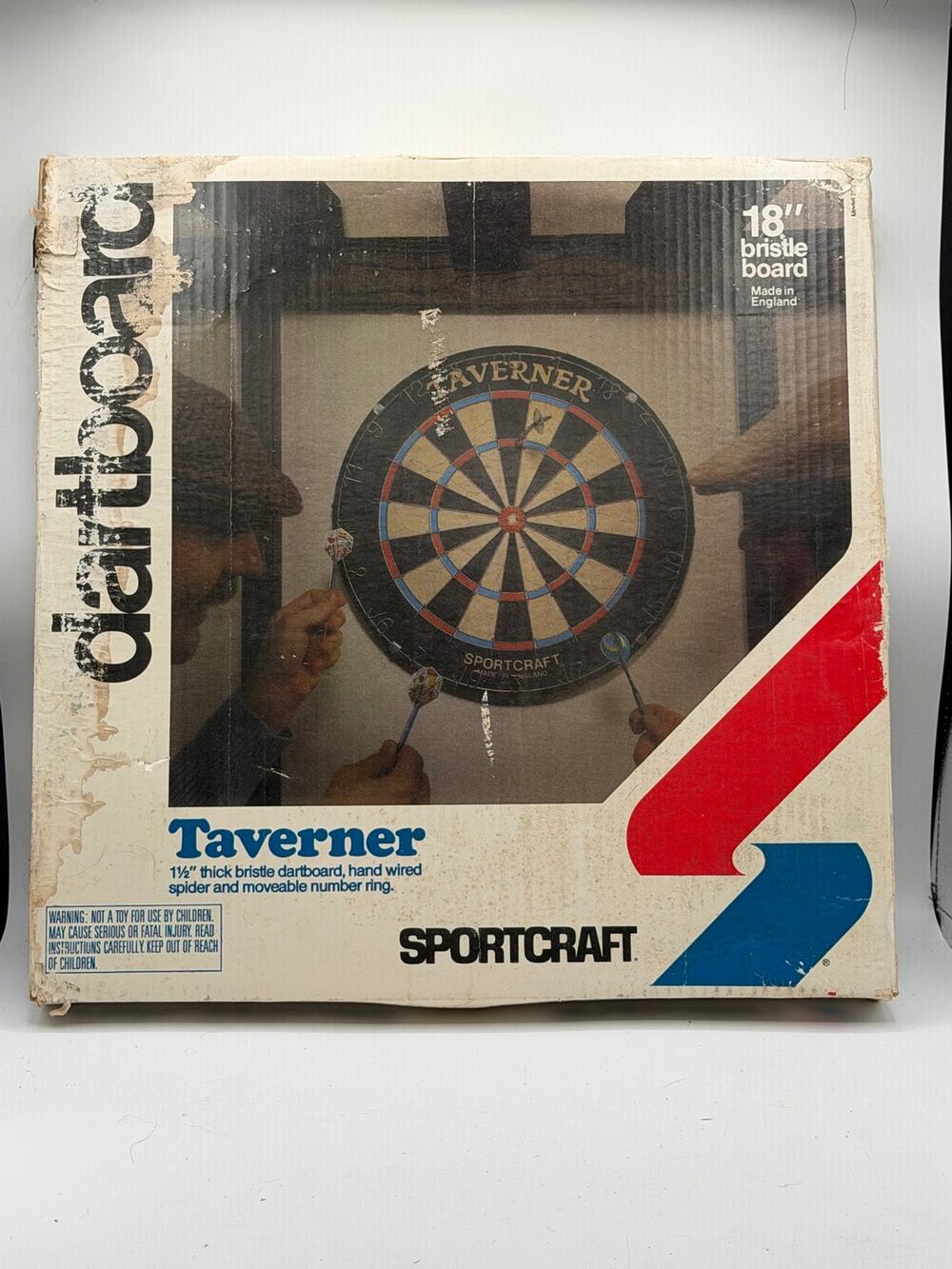 Sealed Vintage Vintage Sportcraft Taverner 18" Bristle Dartboard-Made in England